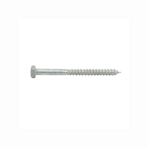 Zenith M6 x 75mm Hot Dipped Galvanised Coach Screw, Hex Head 4.6 Grade Steel