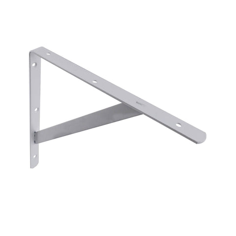 Carinya 300 x 300mm White Powder Coated Steel Heavy Duty Straight Stayed Bracket, 125kg