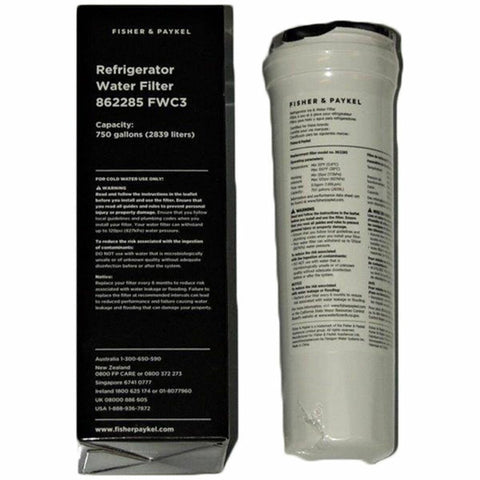 Fisher & Paykel refrigerator water filter cartridge - replaces parts 836848 and 862284 - 862285