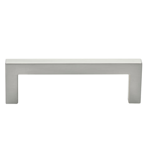 Prestige 106mm Brushed Nickel Square Bar Handle - Zinc Alloy, Cabinet & Drawer