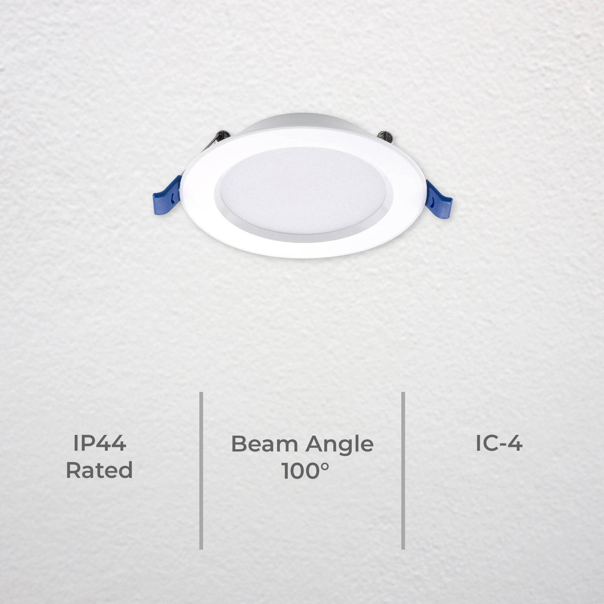 DETA X8 92mm MultiPower Tri-Colour Dimmable LED Downlight, Metal Indoor DET718