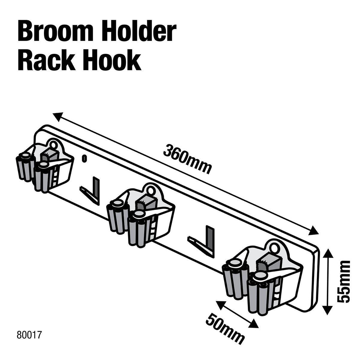 Everhang Broom Holder Rack