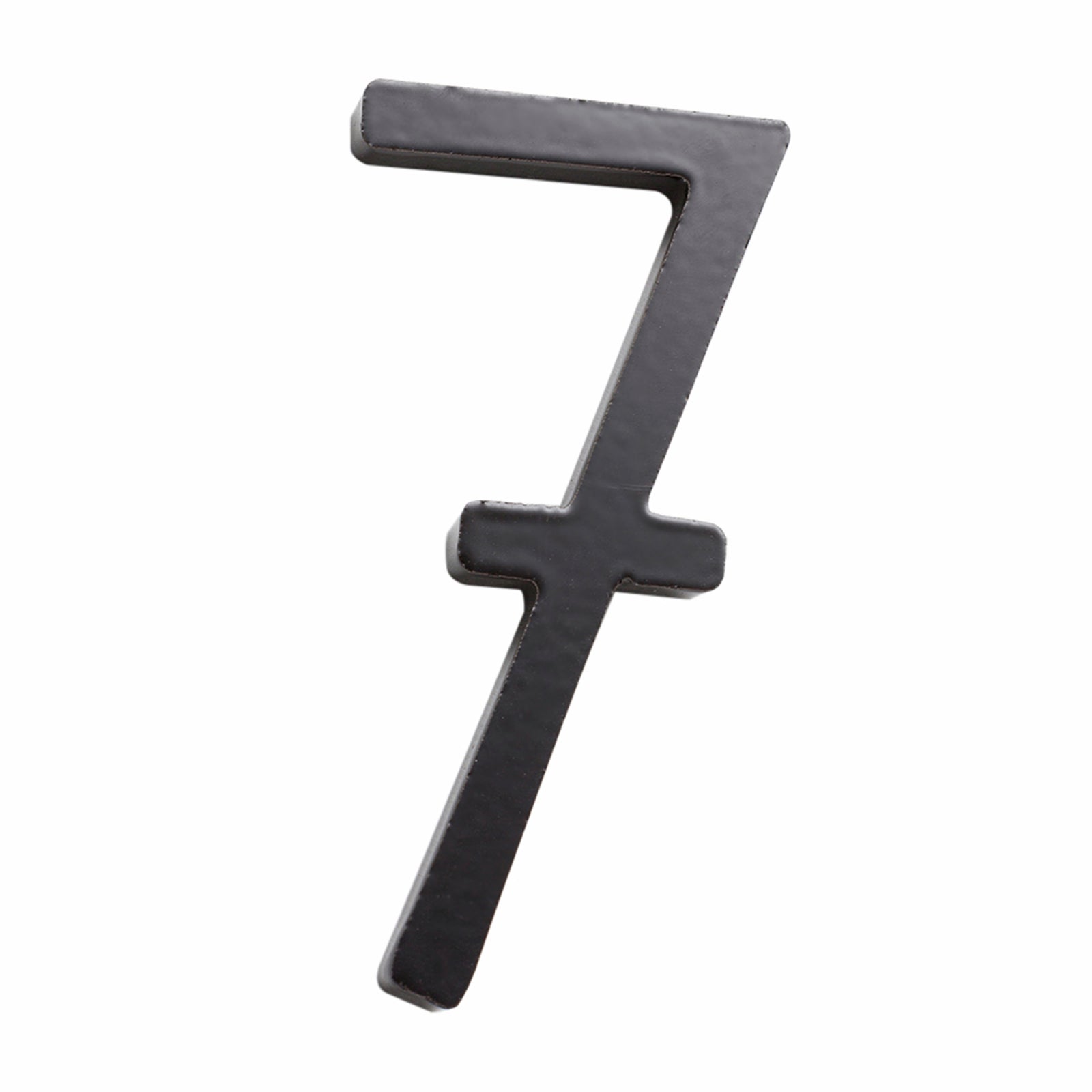 Sandleford 75mm Black Zone House Number 7 Galvanised Steel - Powder Coated Weather Resistant