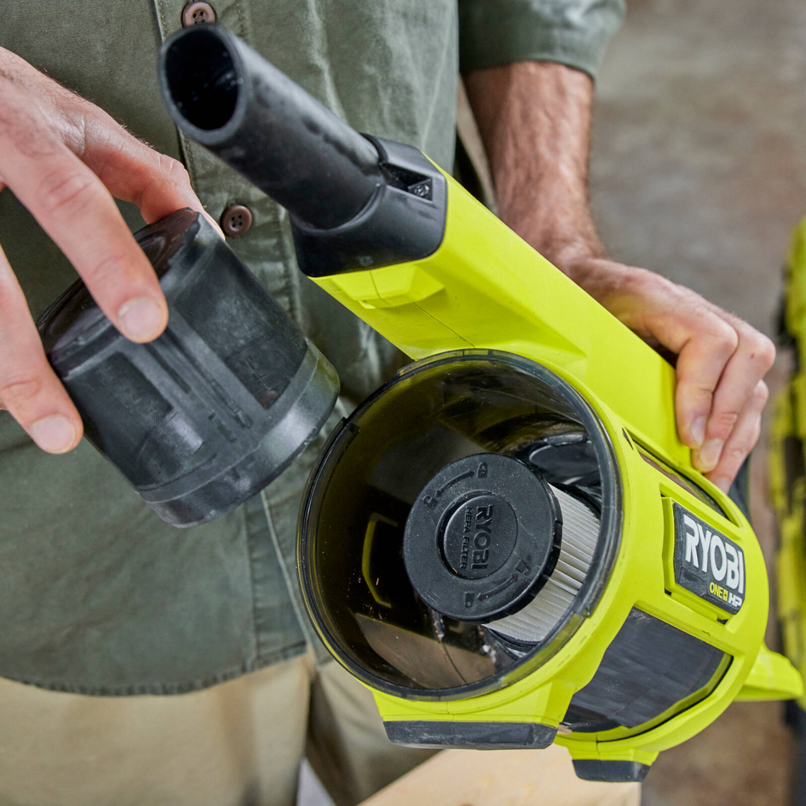 Ryobi 18V ONE+ HP Brushless Hand Vacuum, Tool Only, RHV18X
