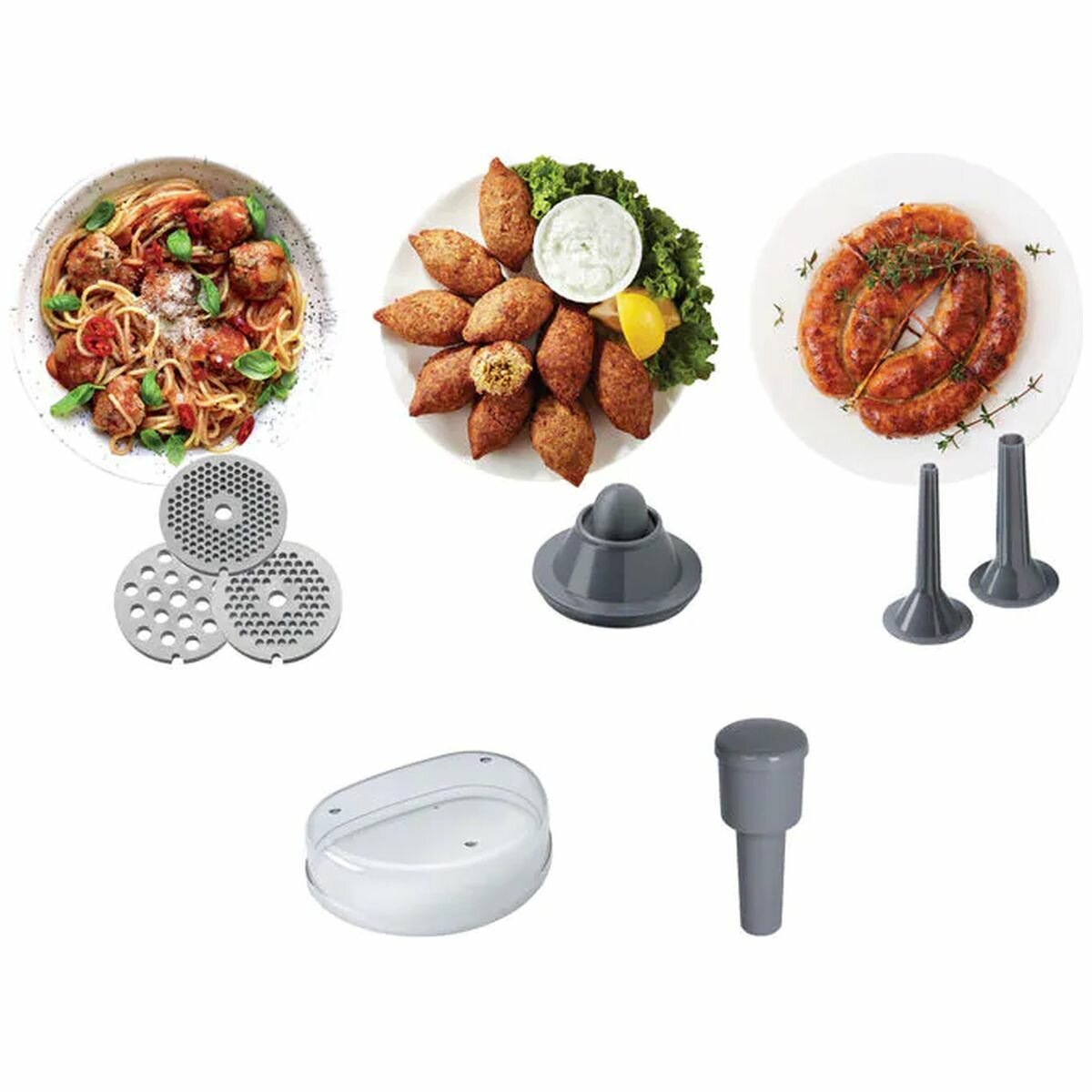 Kenwood Meat Grinder - 2000W - Die-Cast Aluminium Body - Sausage and Kebbe Makers - MG700