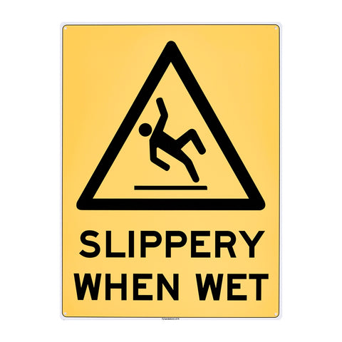 Sandleford 450 x 600mm Slippery When Wet Polypropylene Sign