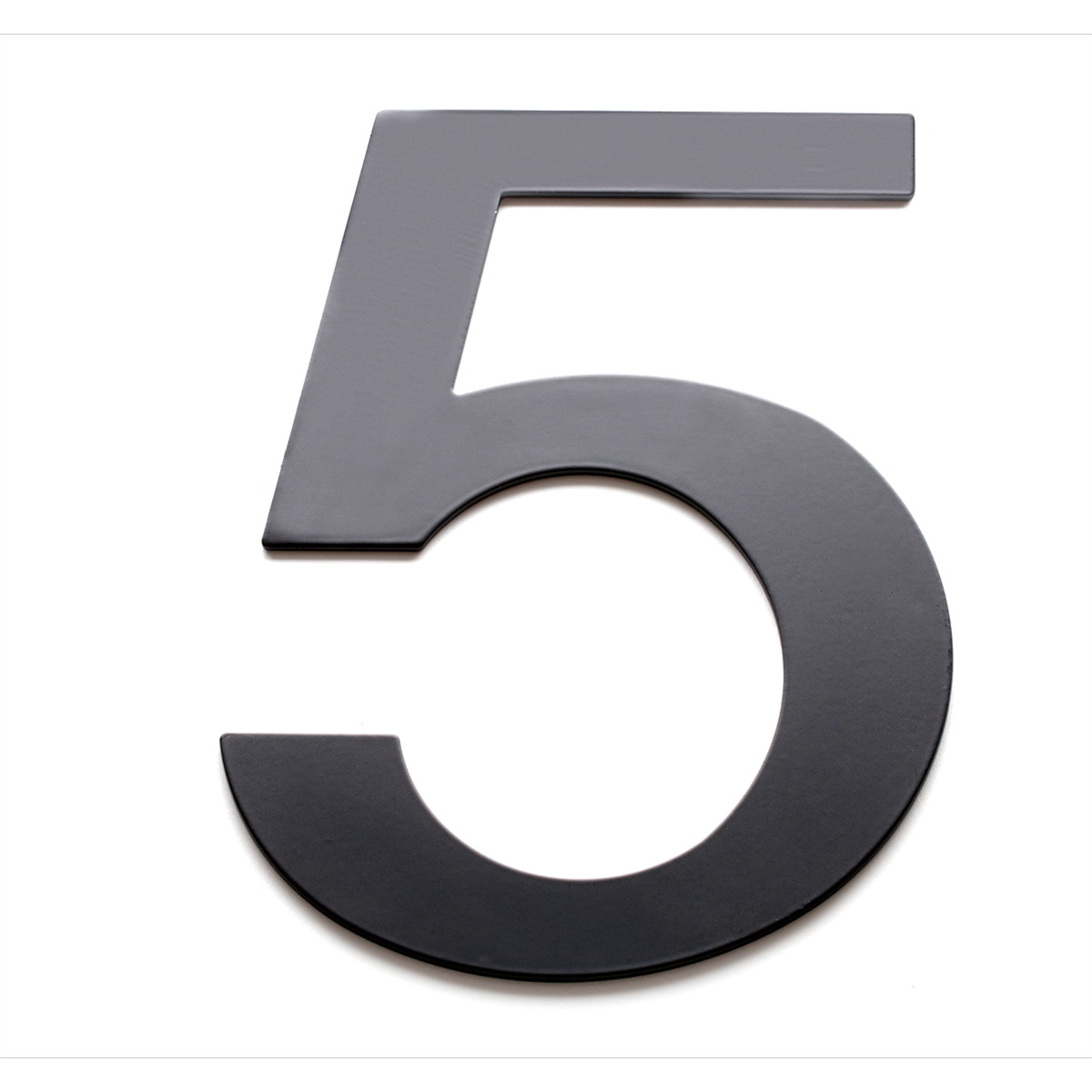 Sandleford 200mm Black Lorenzo House Number 5 - Powder Coated Steel, Weather Resistant