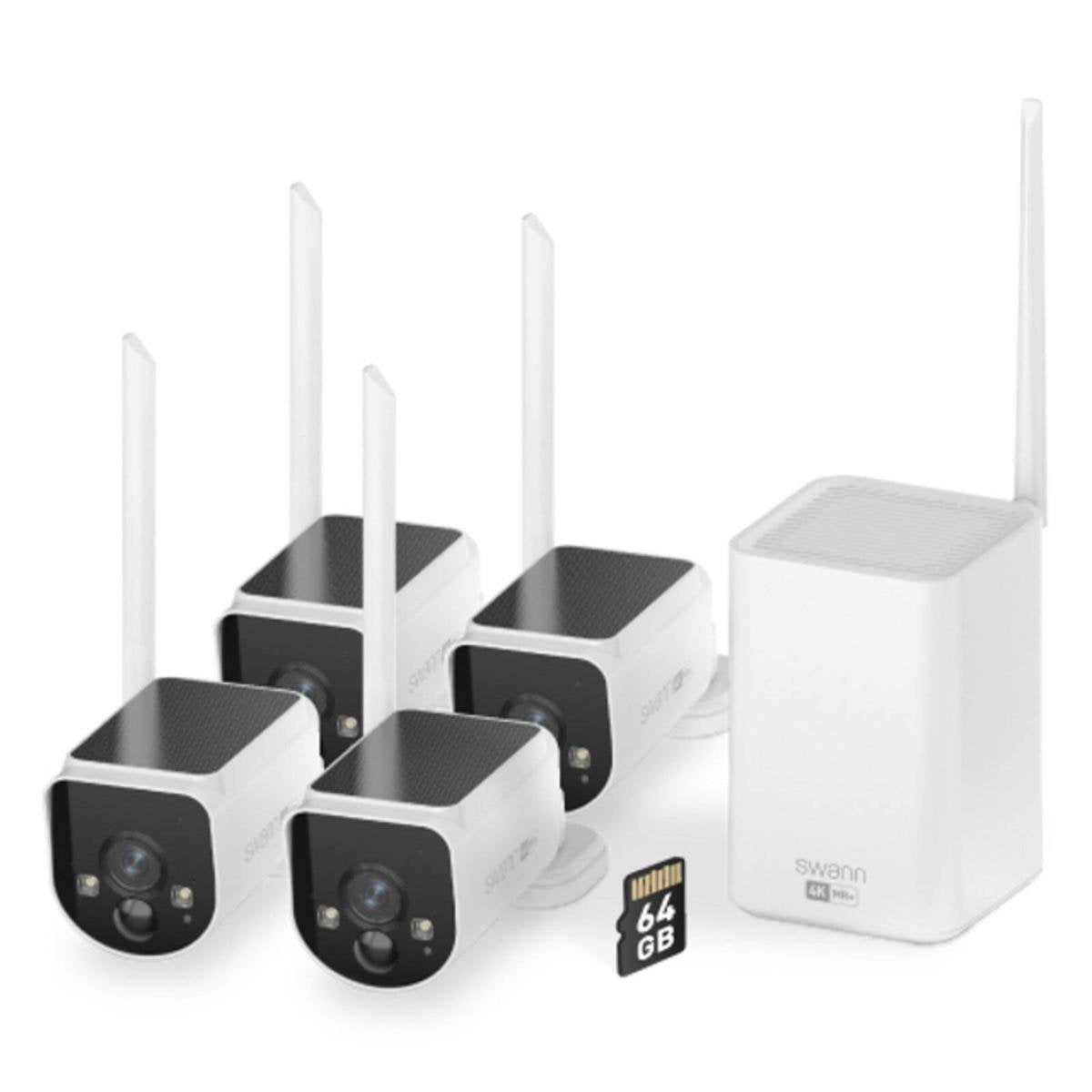 Swann maxranger4k Solar Wireless Security System 4 Pack - 4K Ultra HD - 64GB - SuperSaverAU - view 1