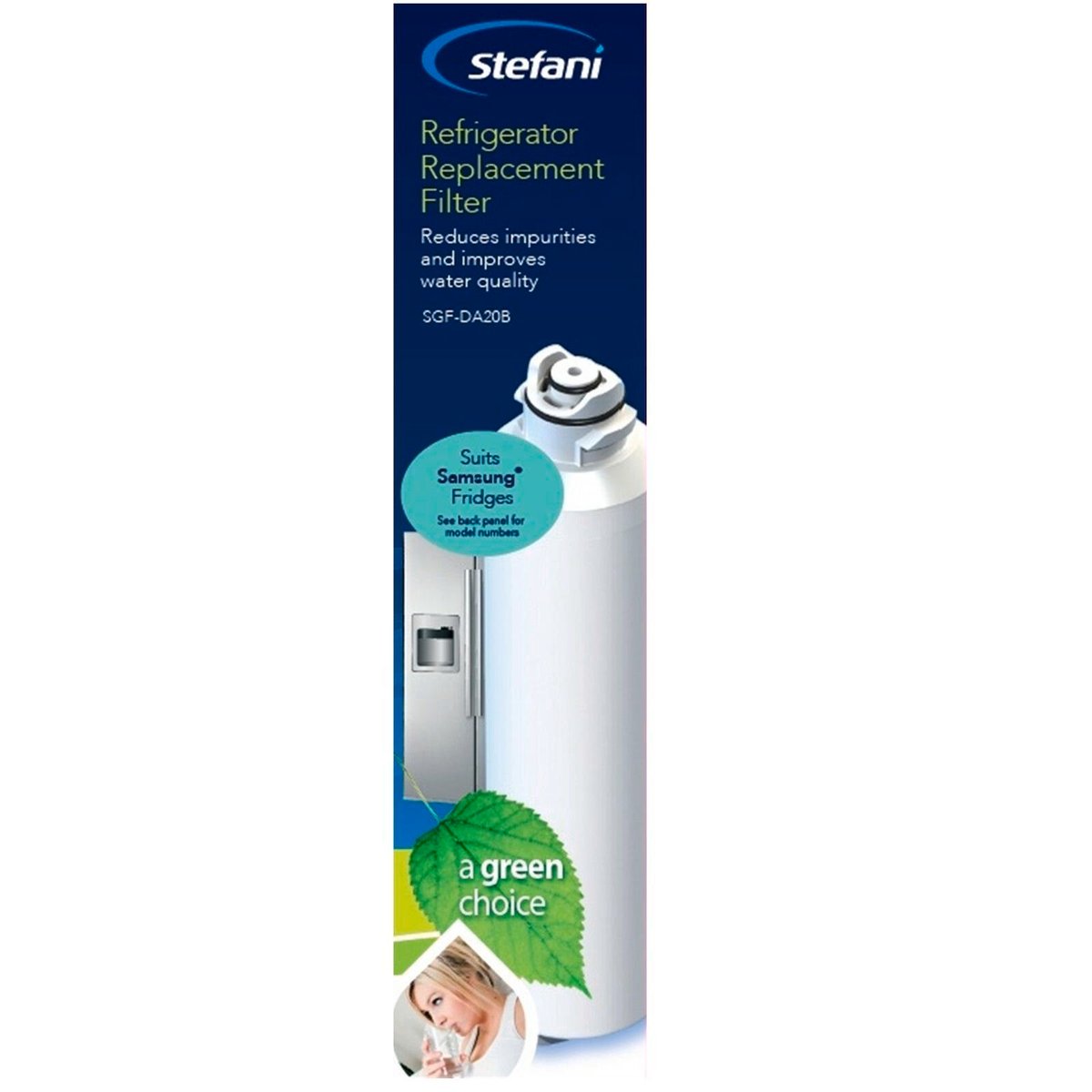 Stefani Samsung Refrigerator Replacement Water Filter, Coconut Carbon, SGF-DA20B