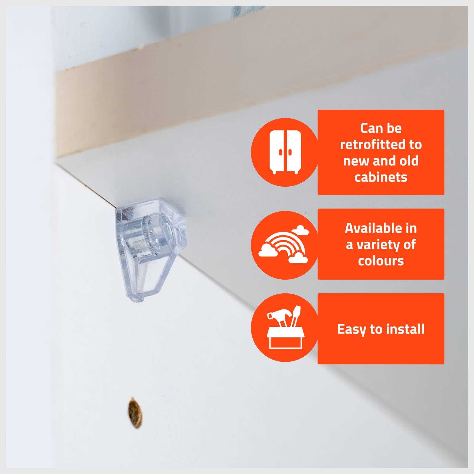 Taskmaster 5mm Pin Clear Plastic Shelf Support 200 Pack
