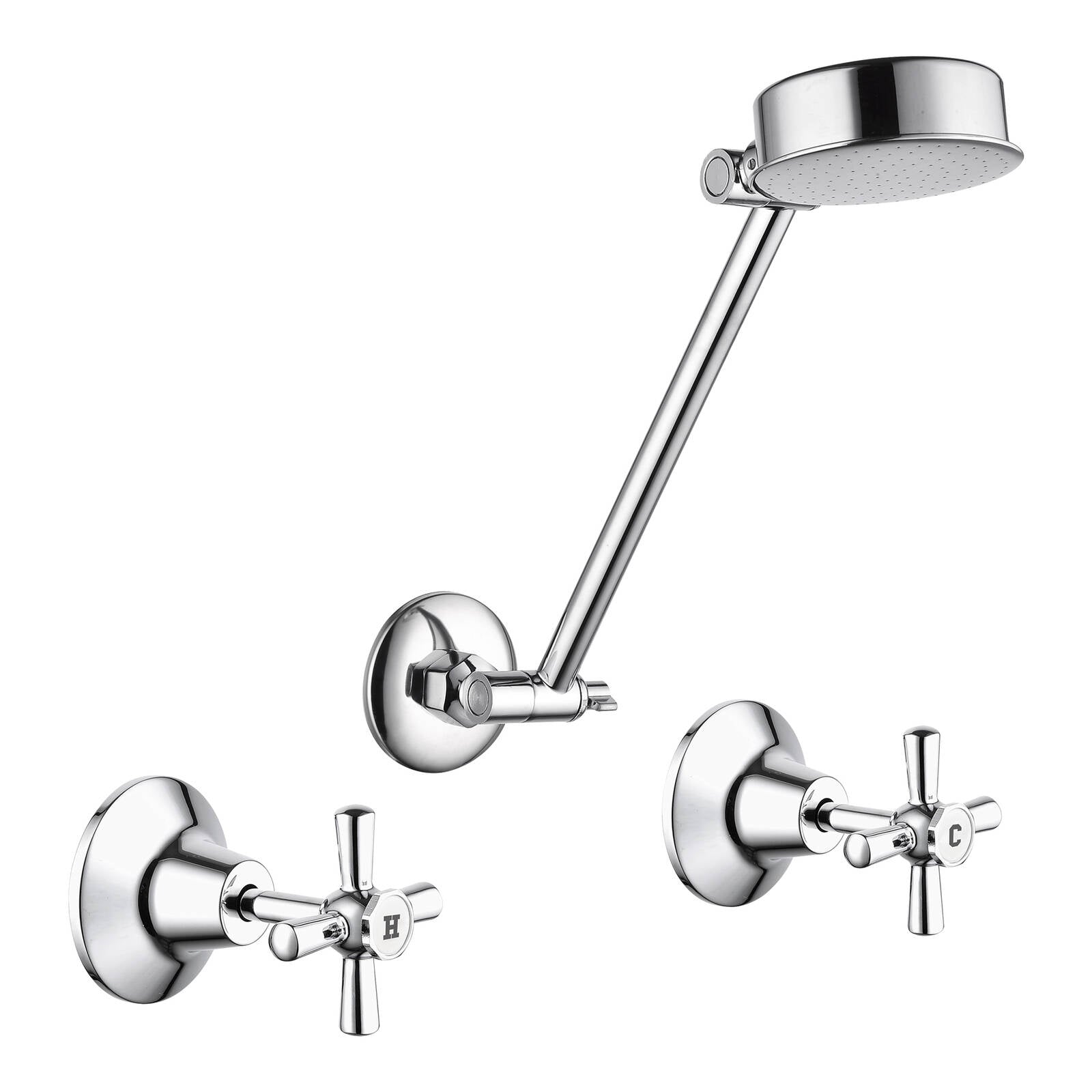 Estilo Chrome Jumper Valve Brass Shower Set - 9L/Min, WELS 3 Star