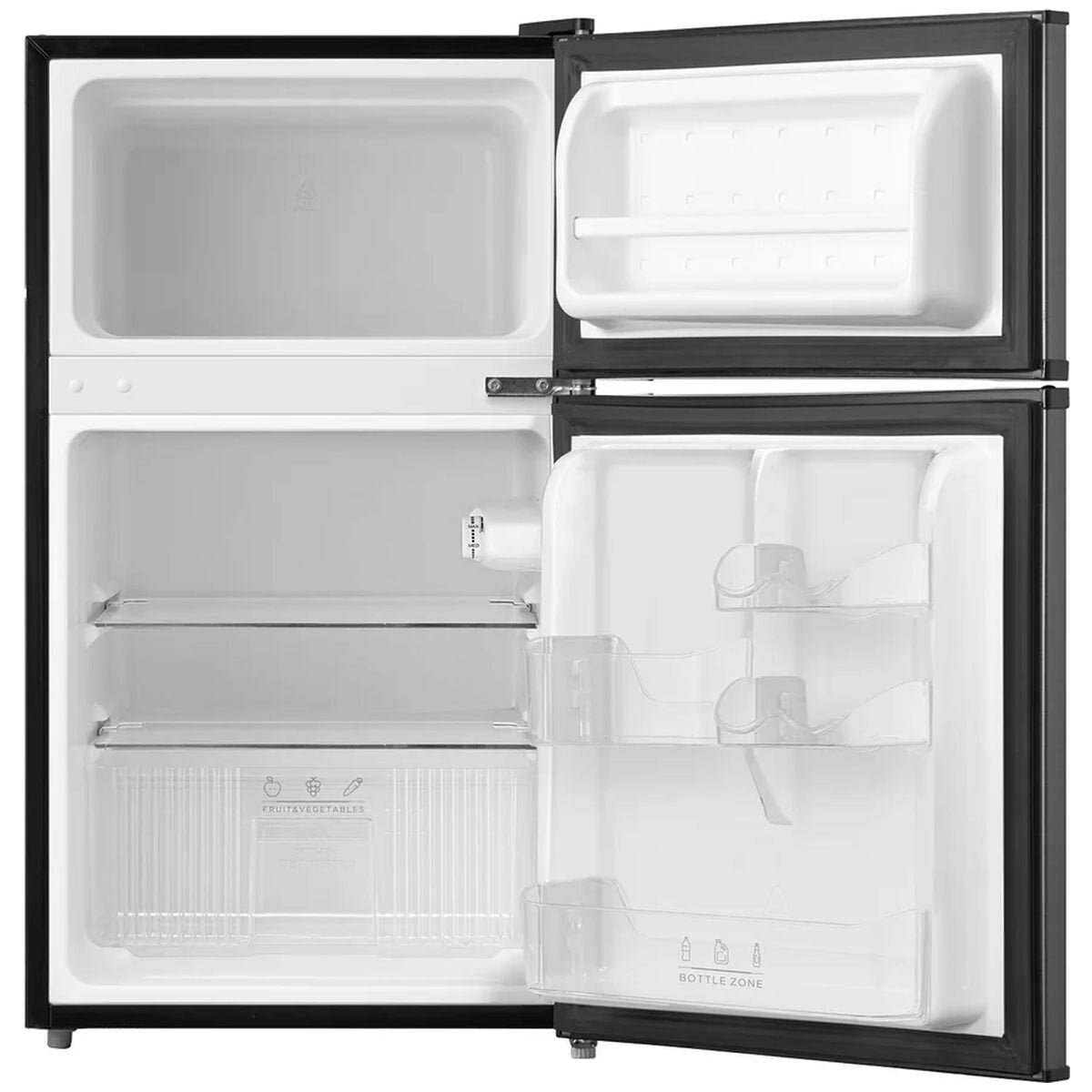 Esatto 87L top mount bar fridge - Dark Inox finish, separate freezer, reversible door - EBF87DI