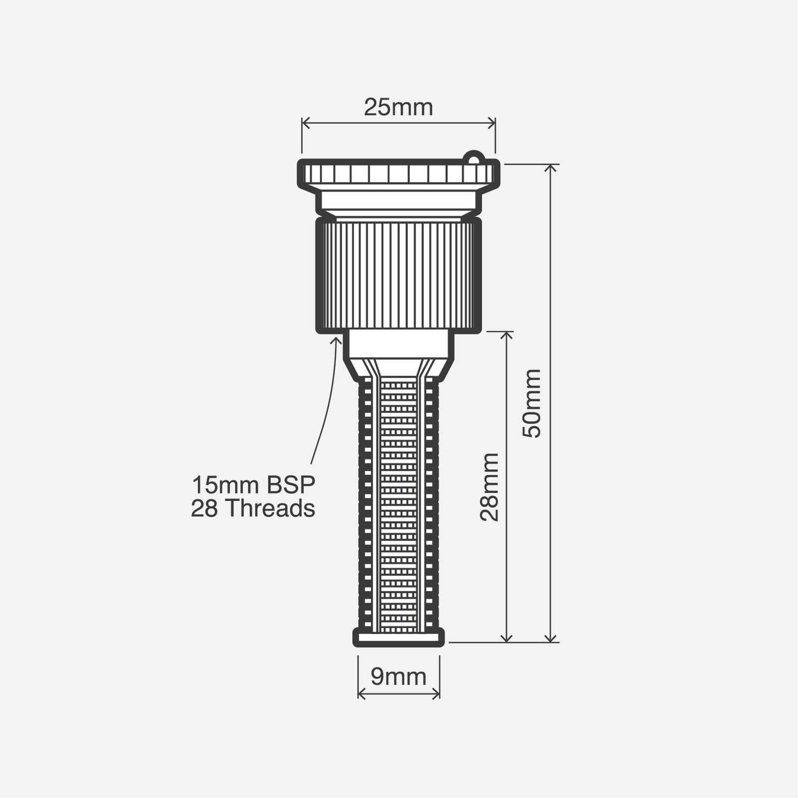 Holman 5.1m Adjustable Nozzle & Filter 0-360 Degree - 2 Pack
