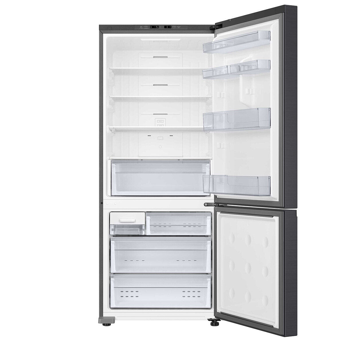 Samsung 427L Bottom Mount Fridge - Matte Black, SmartThings App, All-Around Cooling - SRL4200B