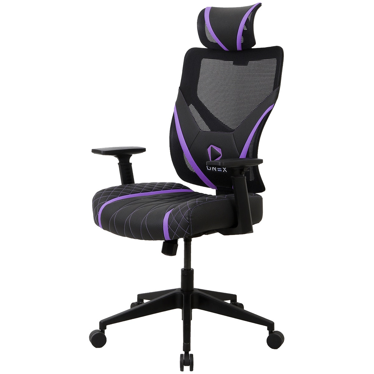 ONEX GE300 Breathable Ergonomic Gaming Chair Black Violet - SuperSaverAU - view 2