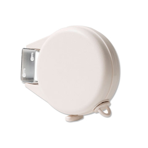 Sunfresh Single Line Retractable Clothesline, 15m Line, Wall-to-Wall, White
