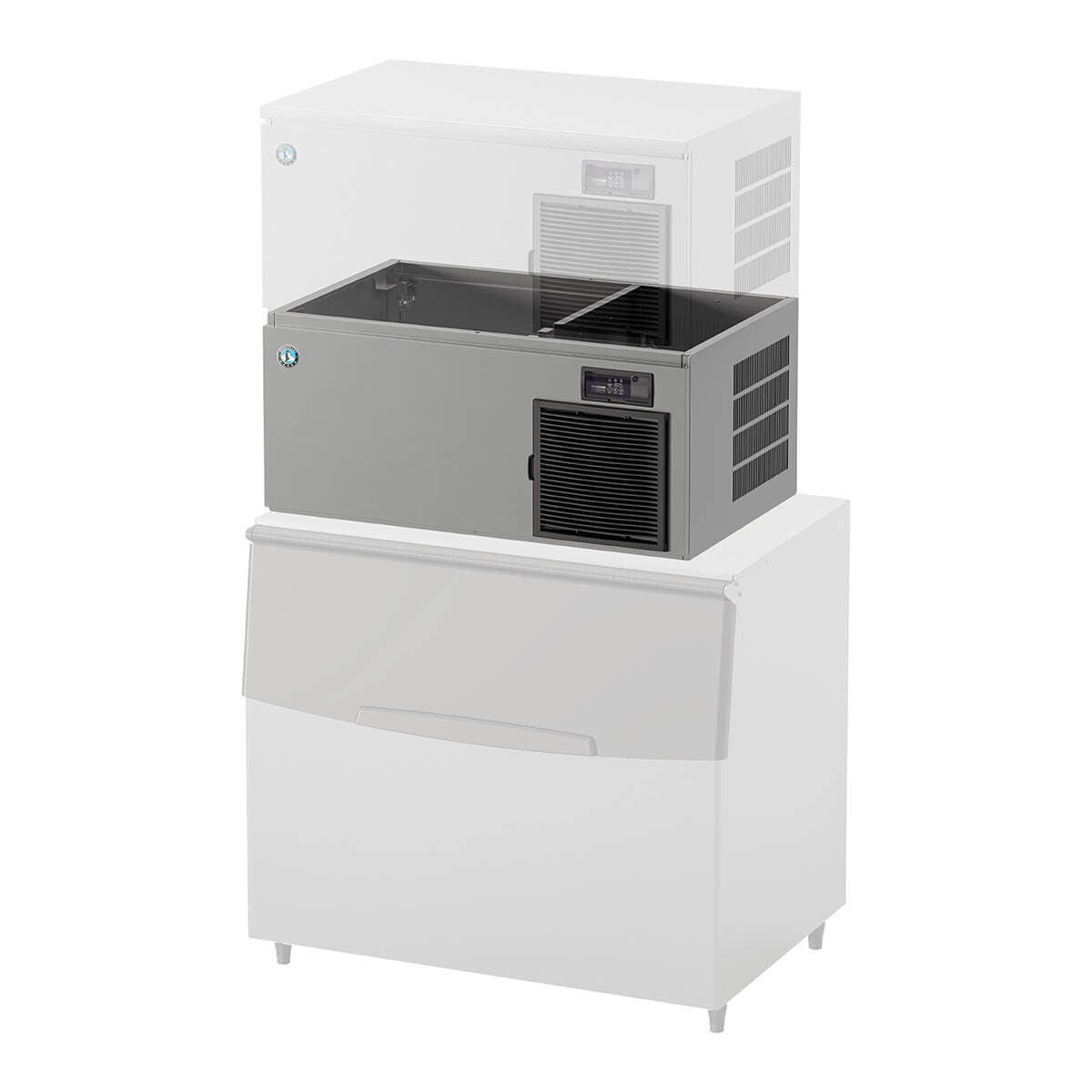 Hoshizaki modular extension cube ice maker - up to 195kg/day - stainless steel - IM-240XPE-28