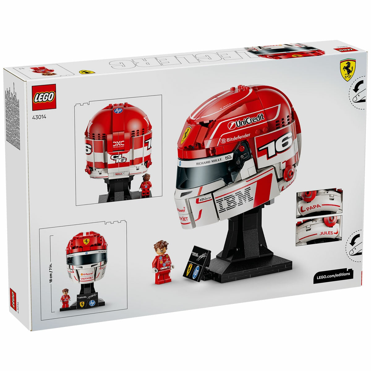 LEGO Editions Scuderia Ferrari HP Charles Leclerc Helmet 43014