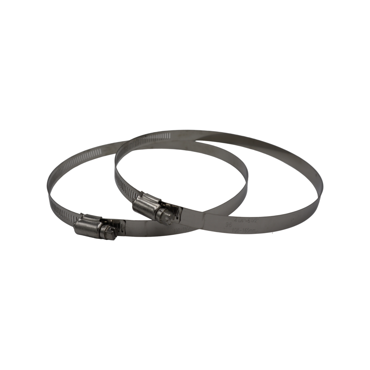 Pacific Air 150mm Stainless Steel Worm Clamp - 2 Pack, Round Duct