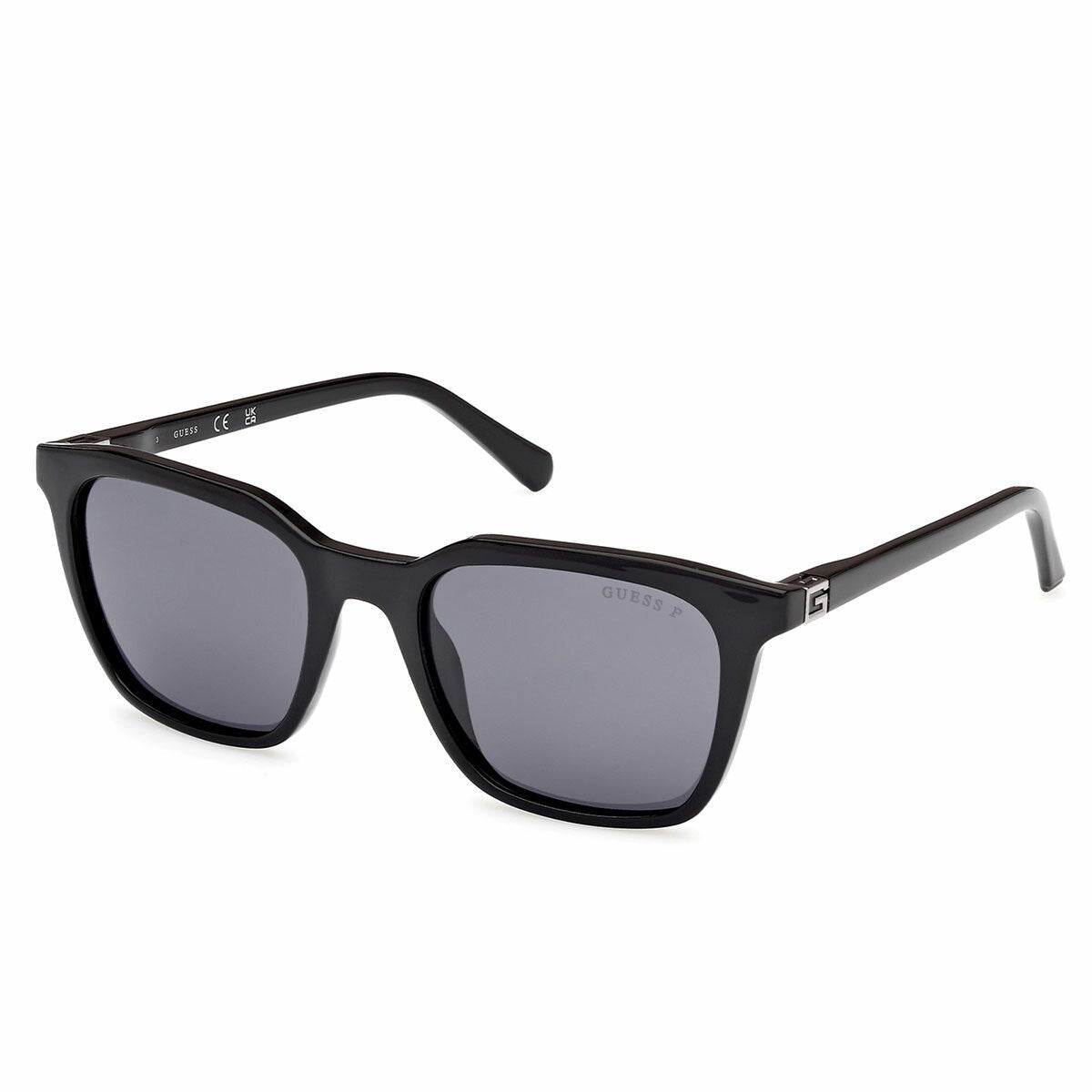Guess Mens 53mm Sunglasses Metal Temples Squared Frame GU00170 01D