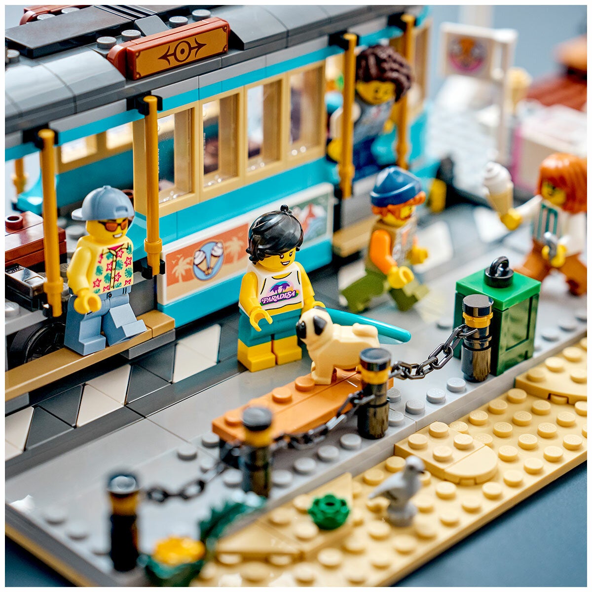 LEGO Beach Streetcar Tram Toy City Classic Building Blocks Set Ages 7 Plus 60506 — image 4
