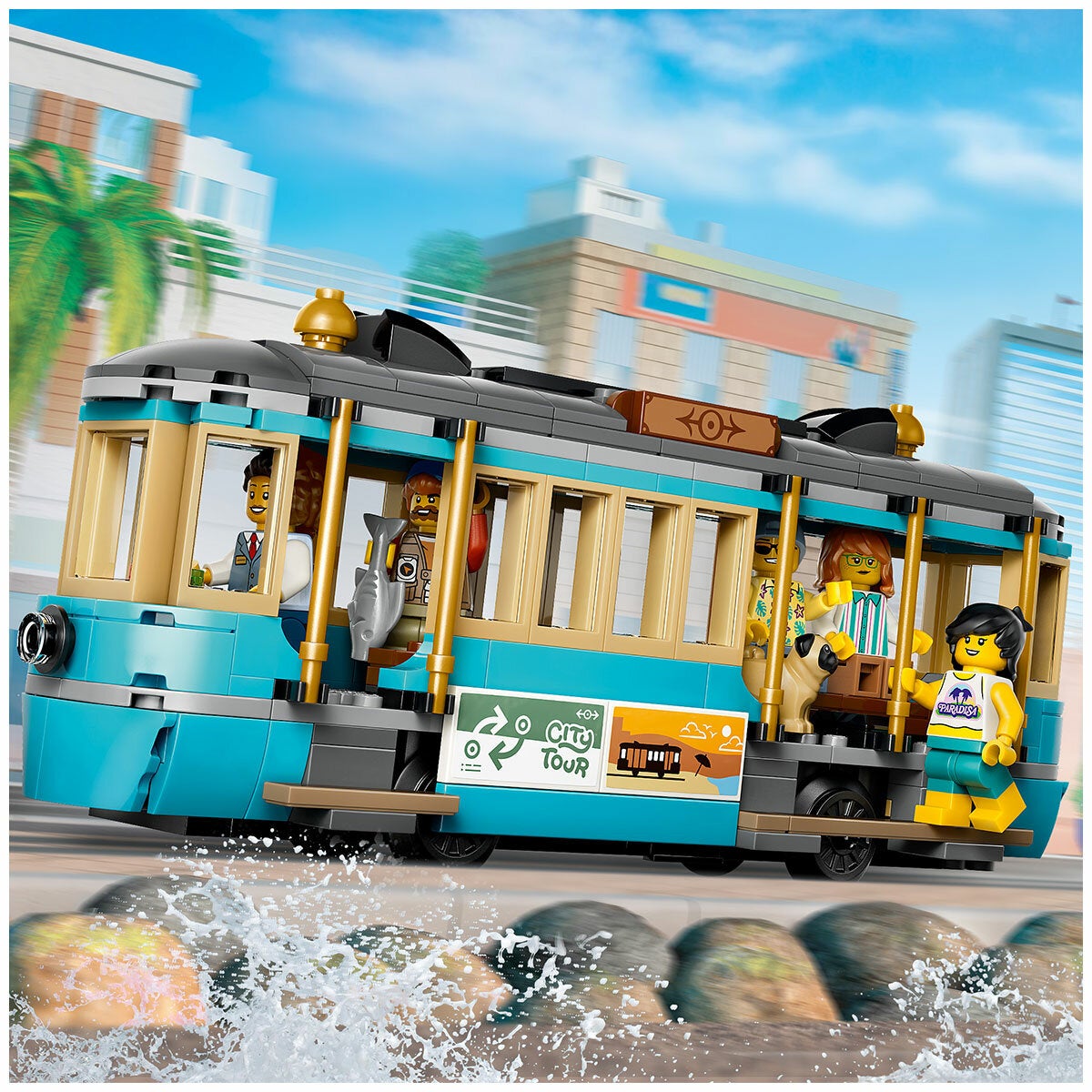 LEGO Beach Streetcar Tram Toy City Classic Building Blocks Set Ages 7 Plus 60506 — image 7