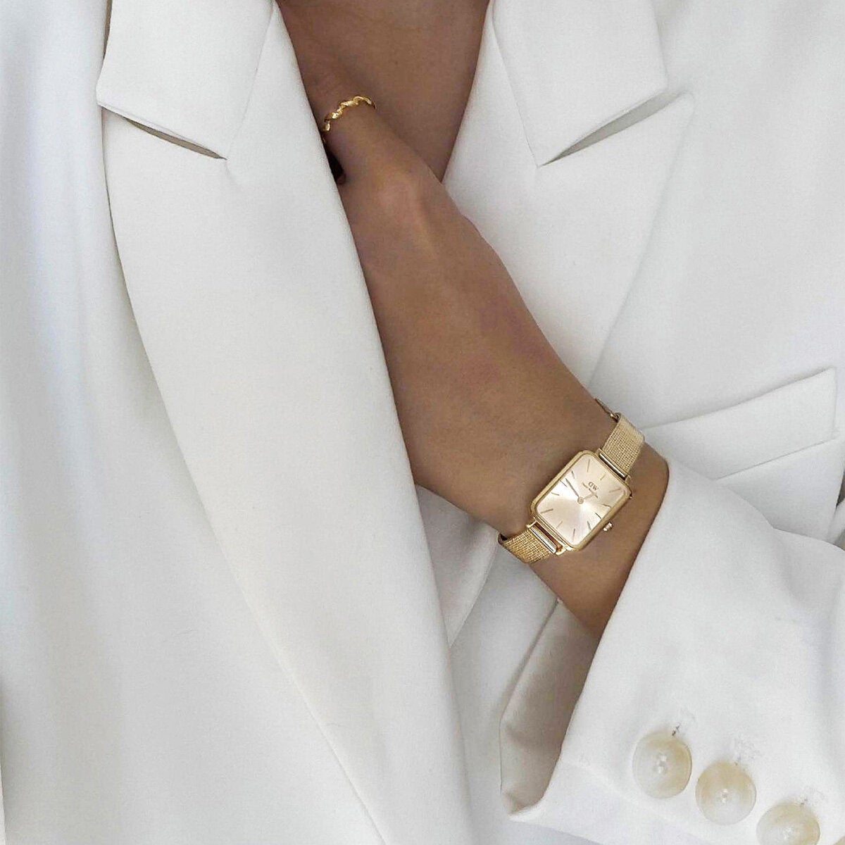 Daniel Wellington Gold Dial Wristwatch Quadro Unitone Women's DW00100485 — image 7
