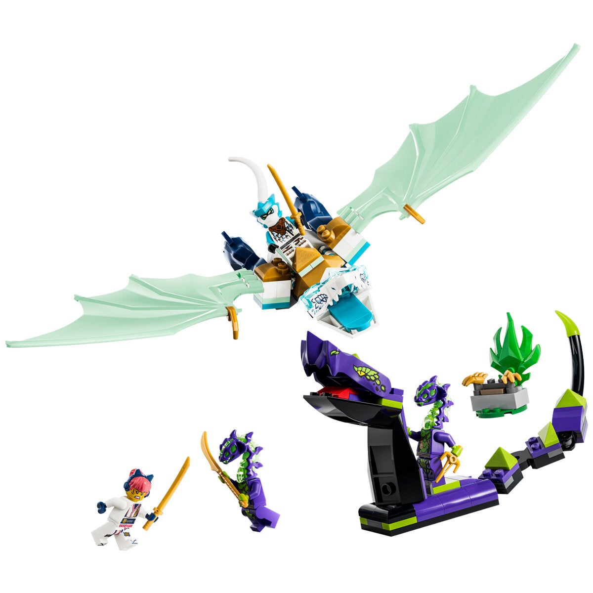 LEGO Zane Ice Dragon Battle NINJAGO Posable Dragon Toy 141 Pieces 71865 — image 4
