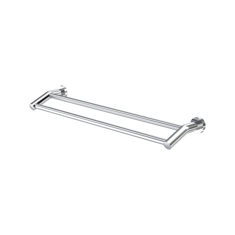 Caroma Cosmo 630mm Chrome Double Towel Rail, Metal Wall Mount