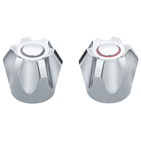 Shaw & Mason Chrome Six Point Tap Handles Pair ABS Plastic Chrome Finish