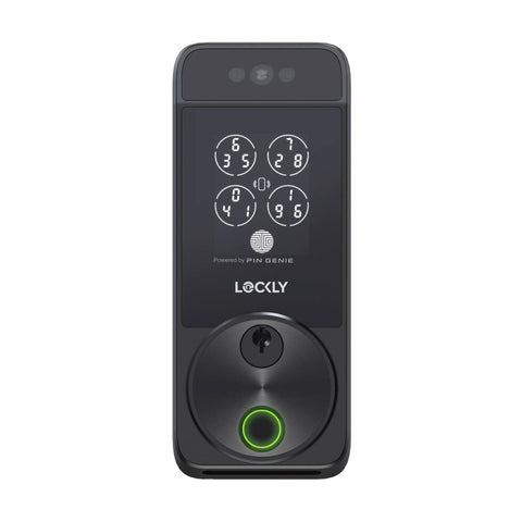 Lockly Black Matte Visage Zeno Smart Deadbolt - Facial Recognition - Fingerprint Access - Waterproof - SuperSaverAU - view 1