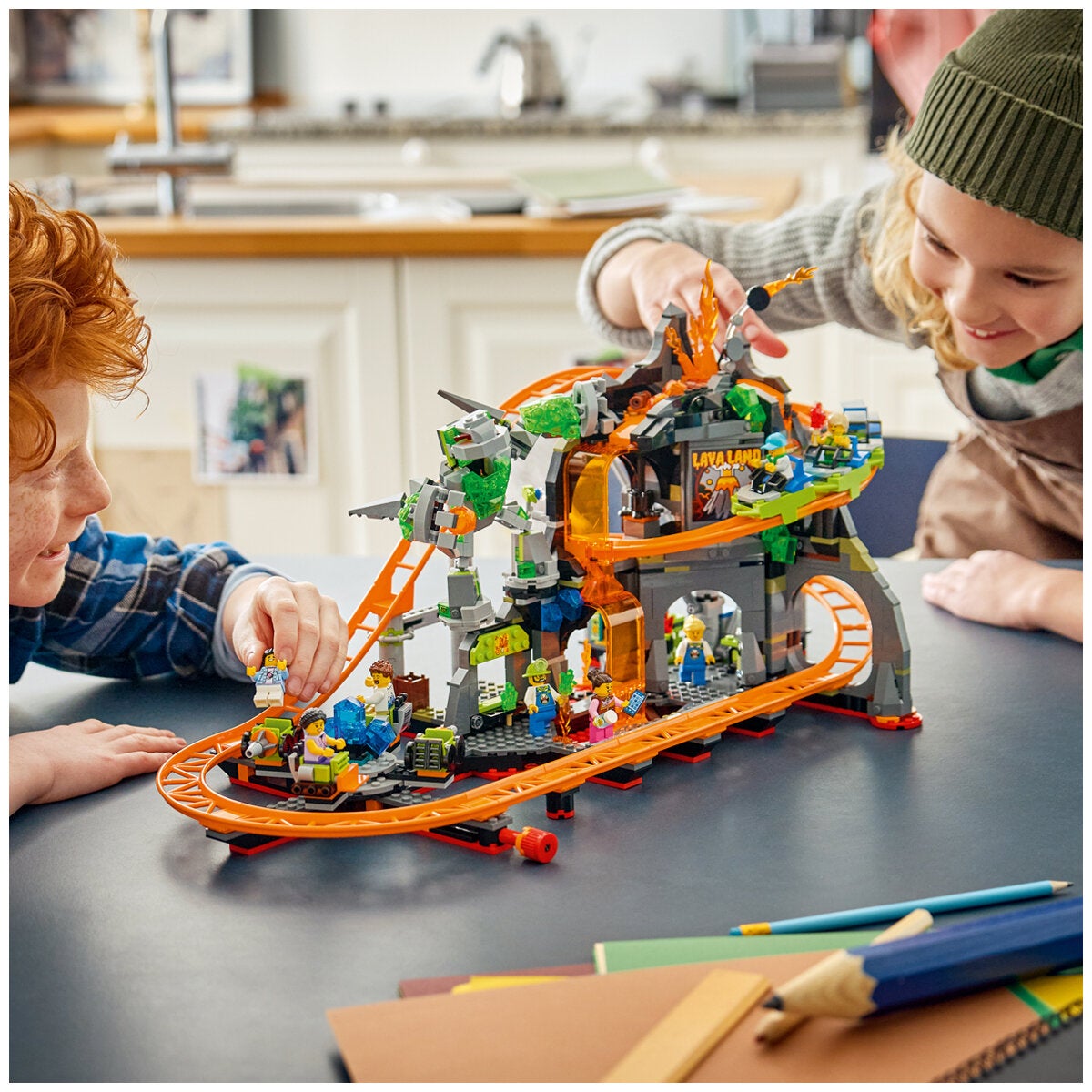 LEGO Lava Land Roller Coaster Park City Construction Toy 1165 Pieces 60501 — image 5