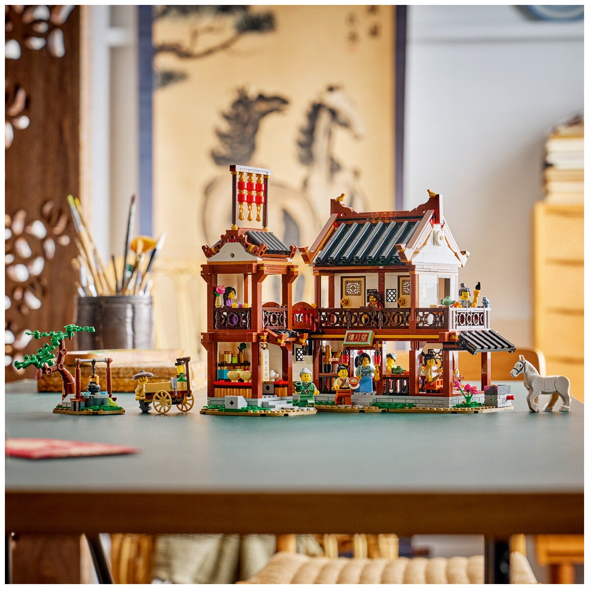 LEGO Ancient Moon Gazing Inn Chinese Festivals Model Kit 1530 Pieces 80121 — image 6