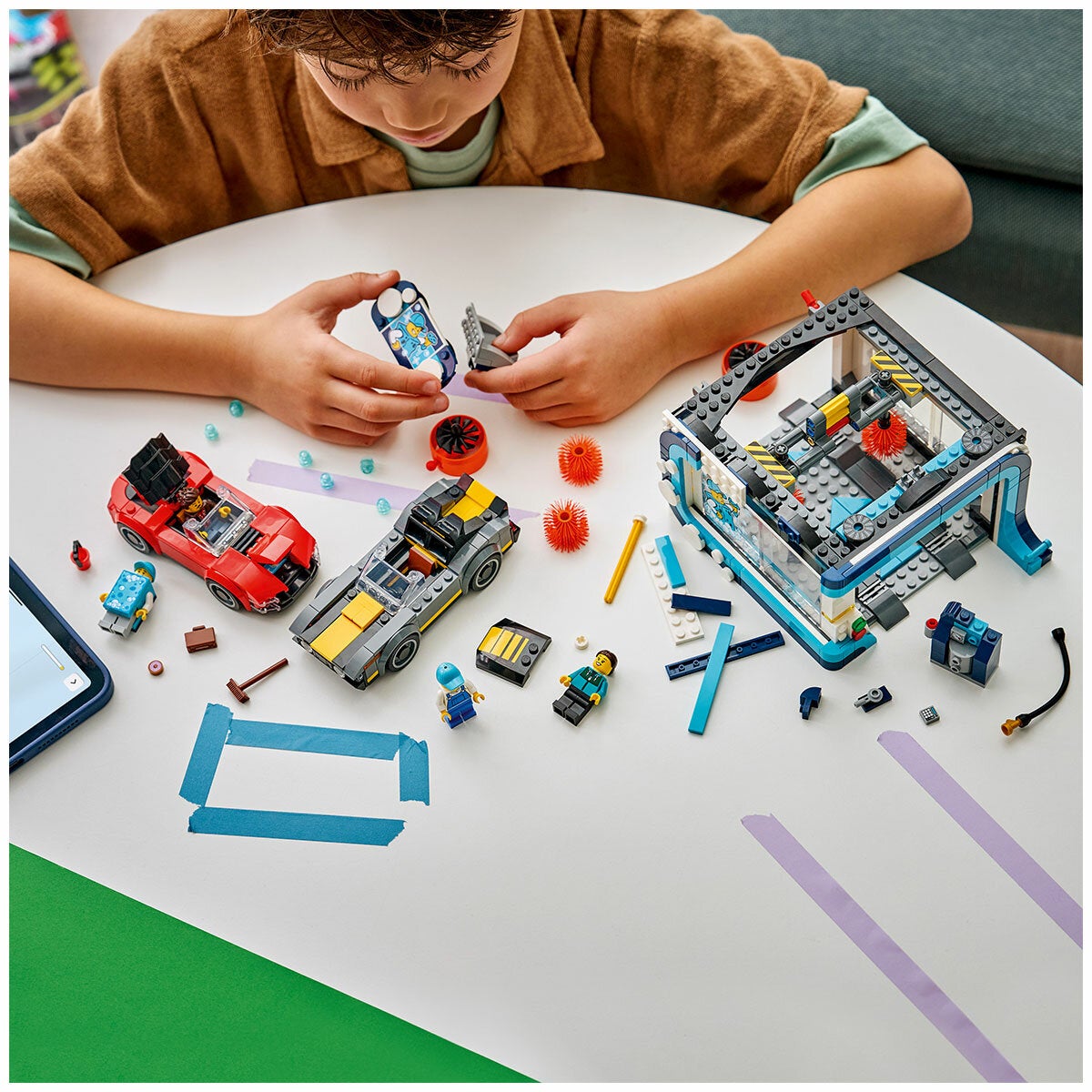 LEGO Drive Through Car Wash City Playset With 2 Toy Cars Ages 6 Plus 60497 — image 2