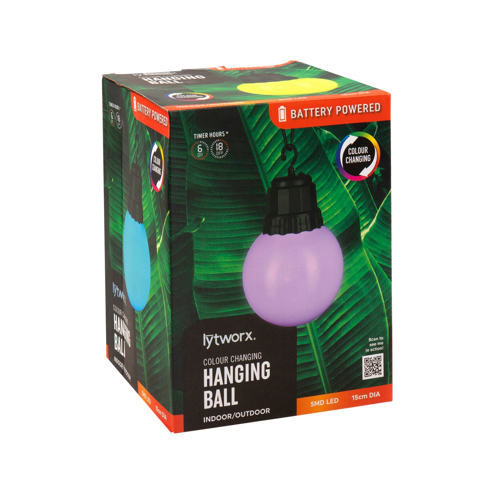 Lytworx Colour Changing Hanging Ball Light 30cm RGB 70721
