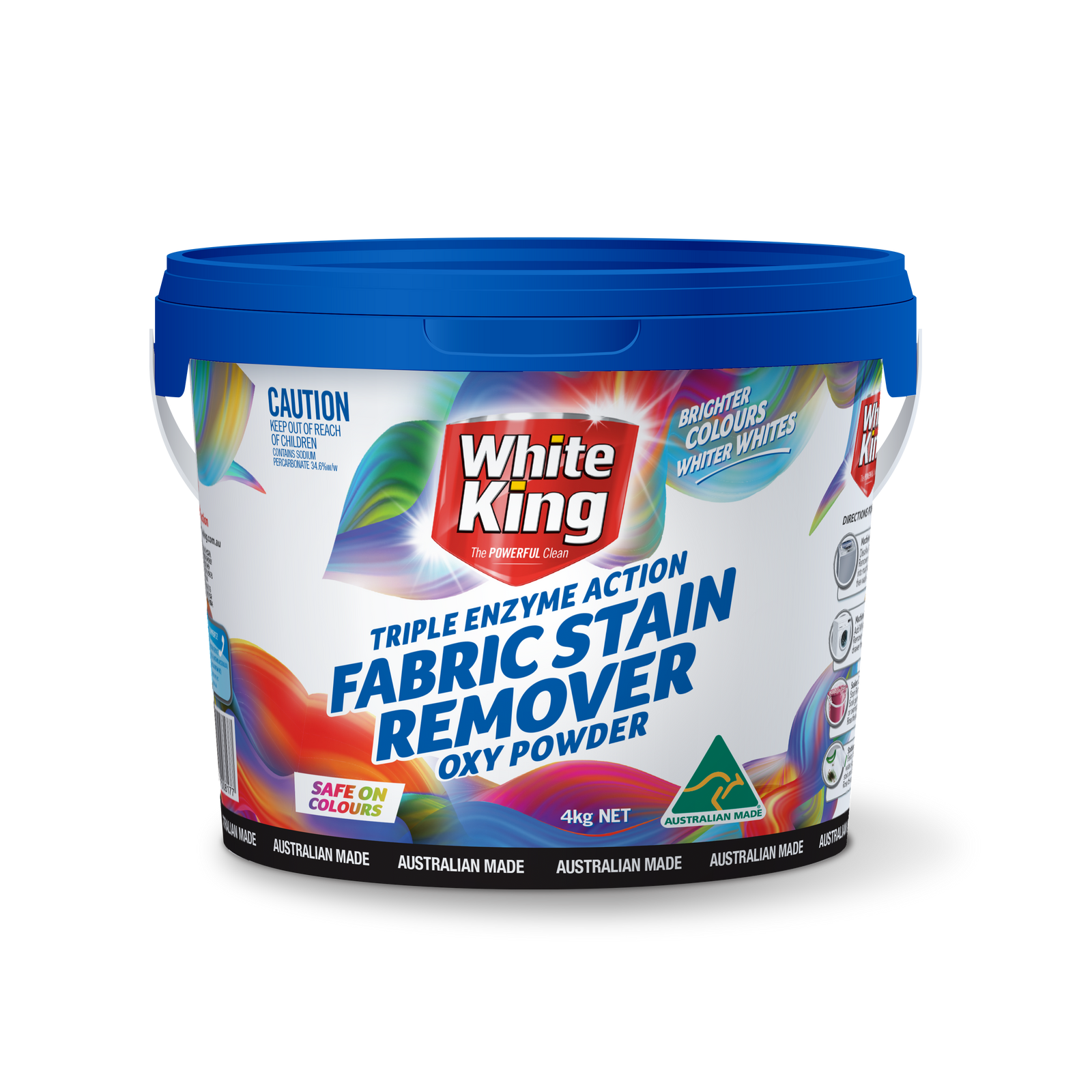 White King Oxy Powder Fabric Stain Remover 4kg