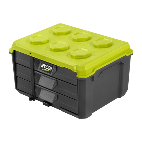 Ryobi LINK 3-Drawer Toolbox, Modular Storage with Extendable Drawers