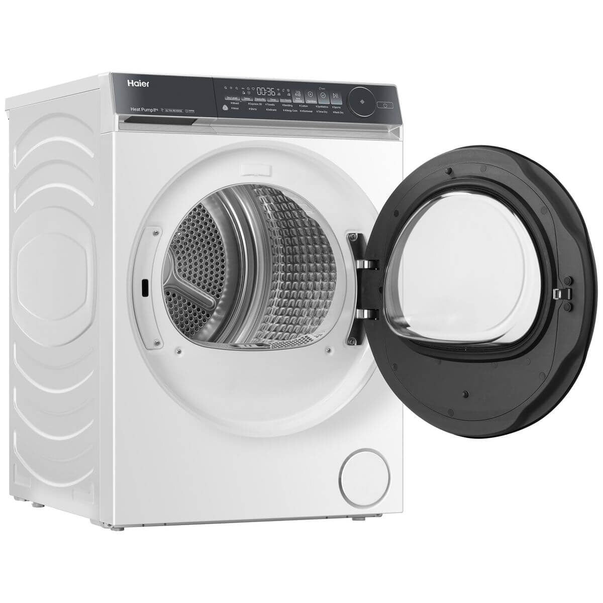 Haier 8kg Heat Pump Dryer - White, 8 Star Energy Rating, Fewer Tangles - HDHPS80NW1