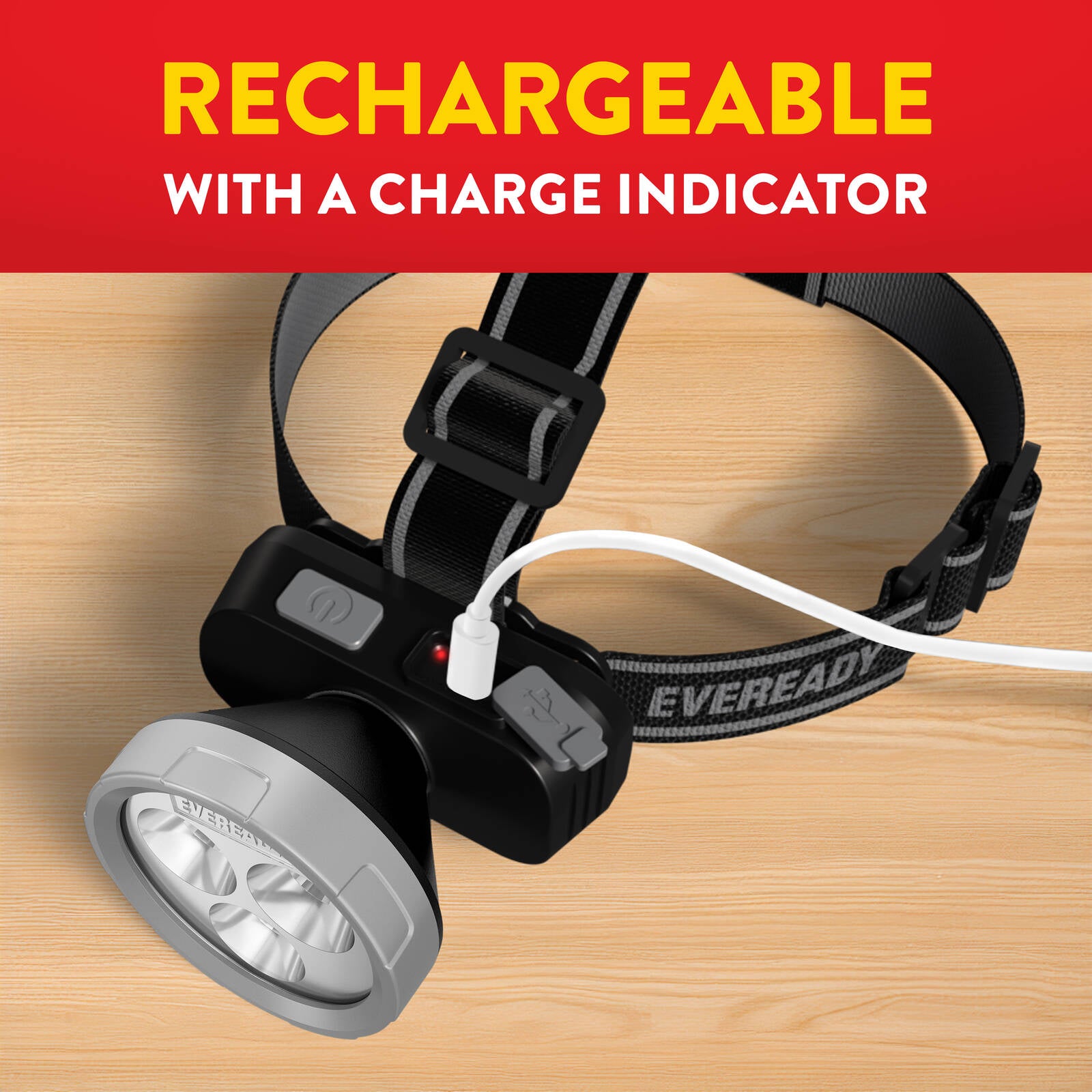 Eveready Rechargeable LED Headlight 120 Lumen, Hands-Free VPHDL4