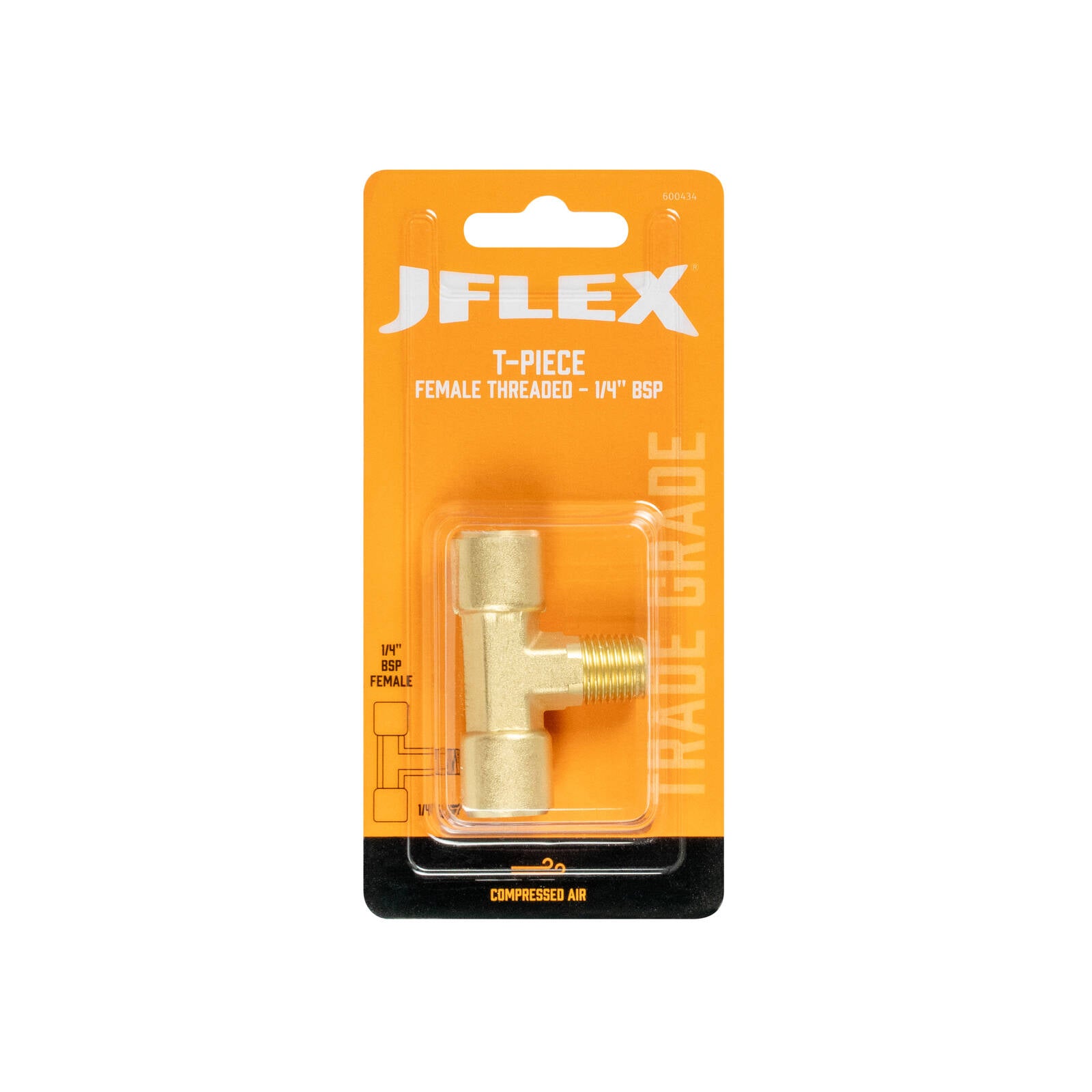 JFLEX 1/4" BSP Male and Female Tee Piece
