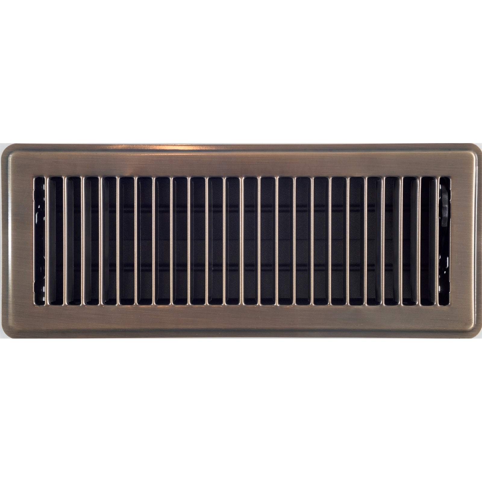 Accord 10 x 30cm Louvered Floor Register Antique Brass Electroplated Steel