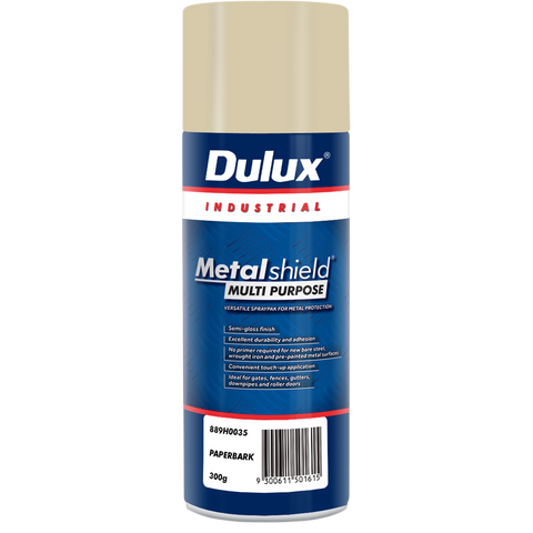 Dulux Metalshield 300g Multipurpose Spray Paint Paperbark - Metal Protection