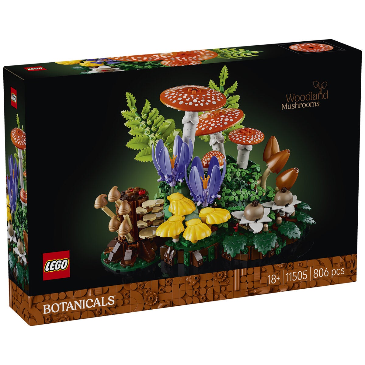 LEGO Woodland Mushrooms Model Kit Botanicals 806 Pieces Display Decor 11505 — image 2