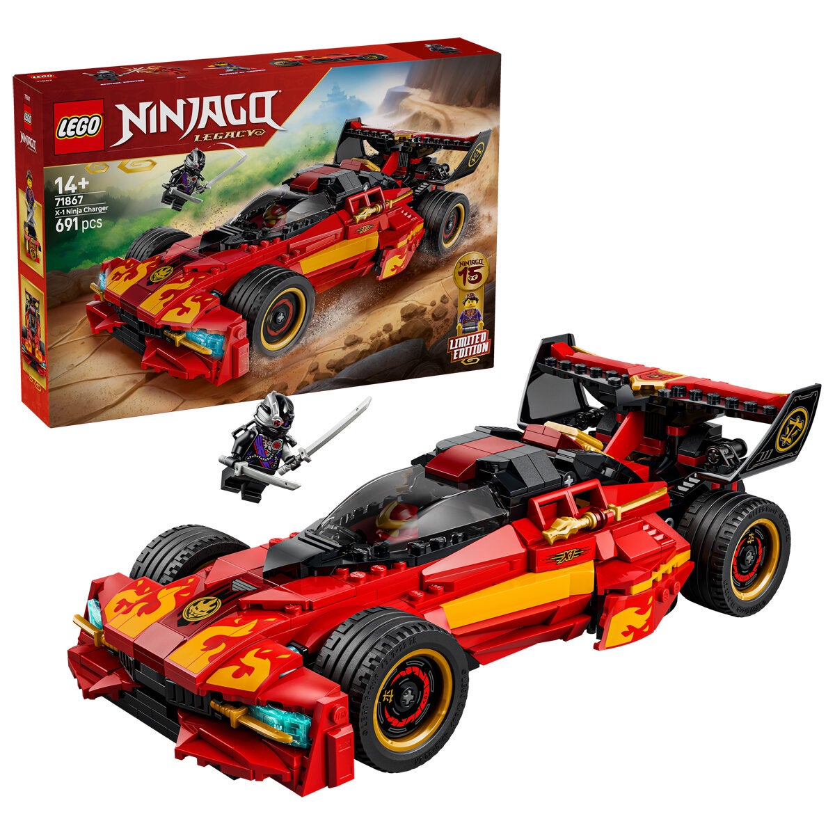 LEGO X-1 Ninja Charger Toy Car NINJAGO 15th Anniversary 691 Pieces 71867