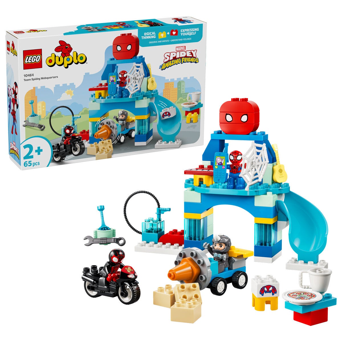 LEGO Team Spidey Webquarters DUPLO Toddler Playset 65 Pieces Ages 2 Plus 10464