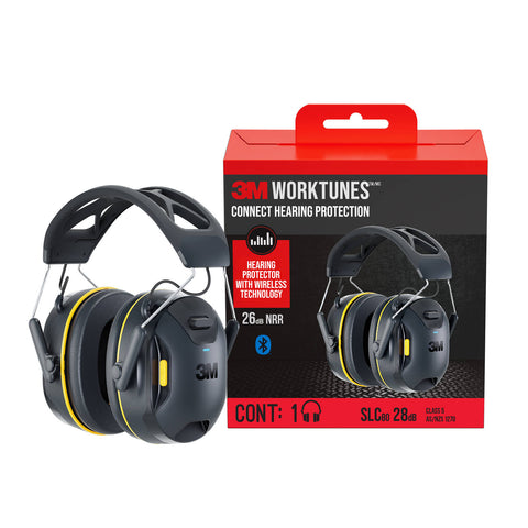 3M WorkTunes Connect Bluetooth Wireless Hearing Protector, USB-C Charging 90570-DC