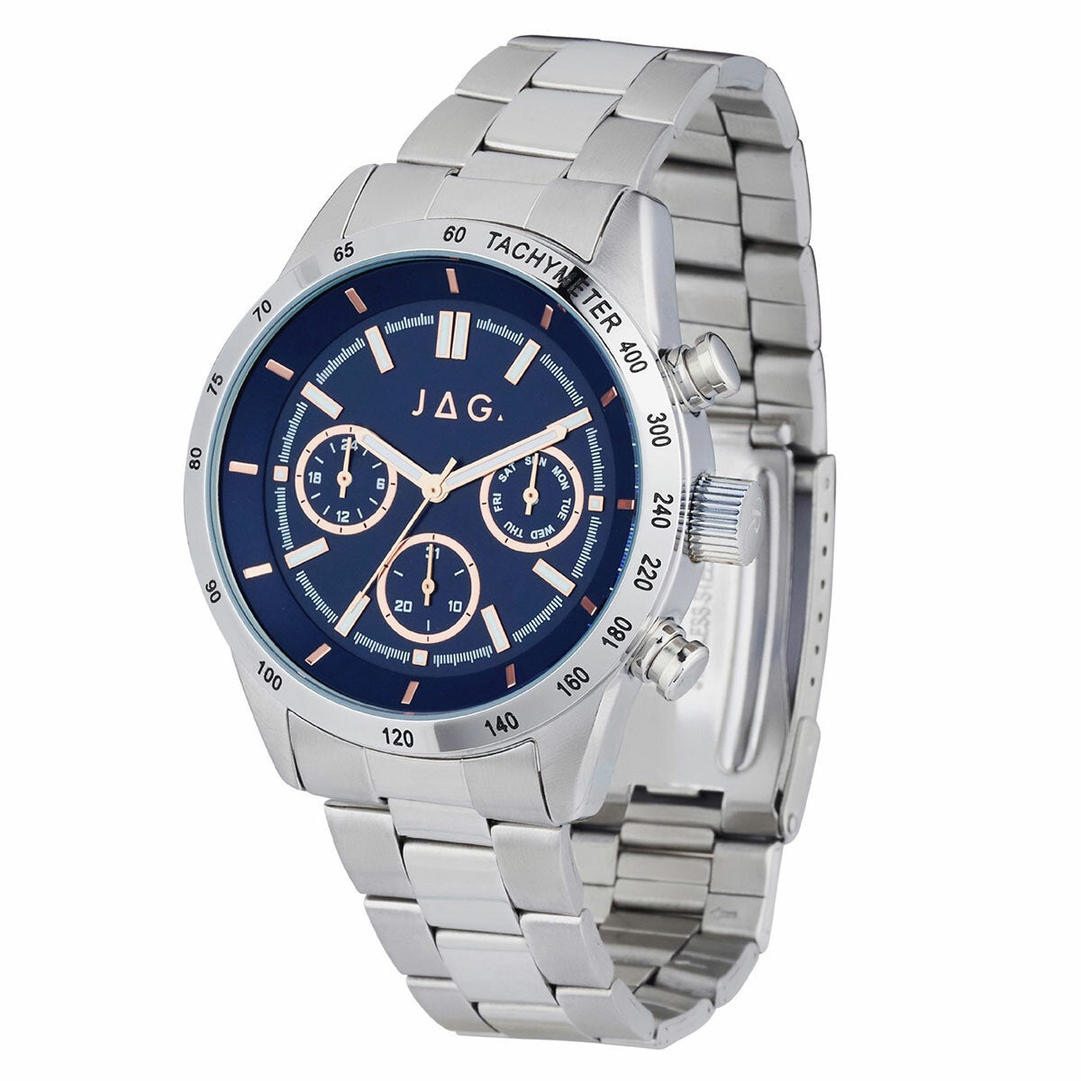 JAG Alain Blue Dial Stainless Steel Wristwatch Mens Quartz Chronograph J2329A — image 2