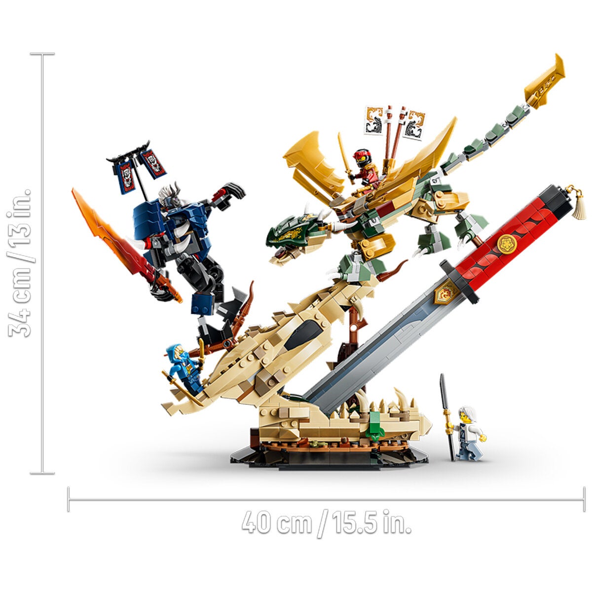 LEGO Battle at the Dragons Blade NINJAGO Display Model Kit 1016 Pieces 71871 — image 7
