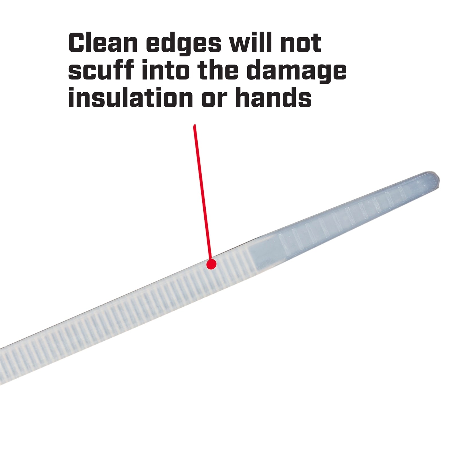 Crescent 370mm x 4.8mm Natural Nylon Cable Ties - 100 Pack