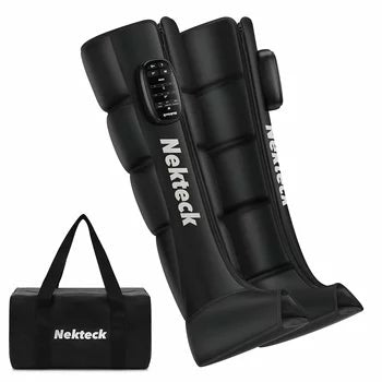 Nekteck Full Zipper Leg Massagers Black 2 Pack, 6 Modes and Wireless Use — image 8